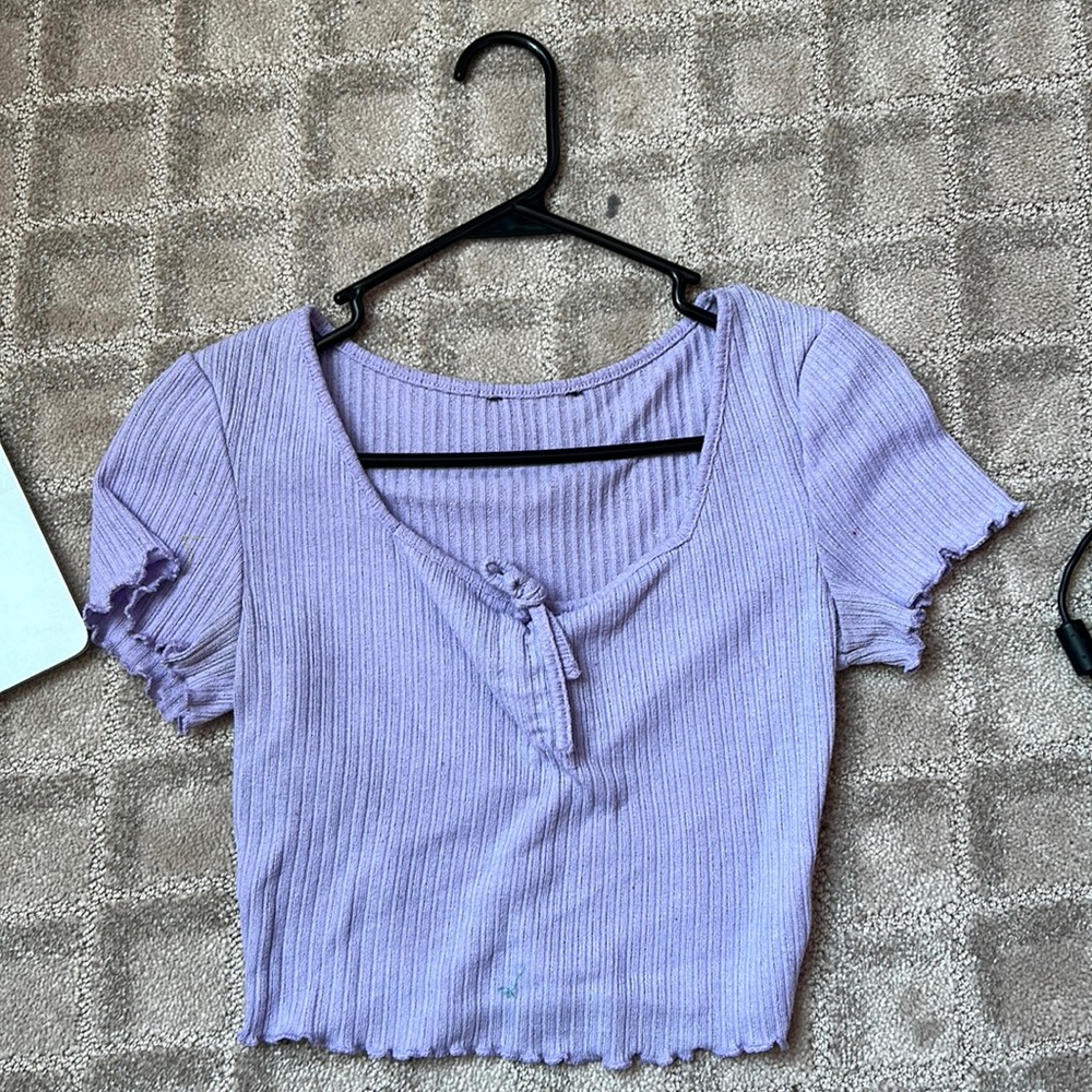 Purple Amazon Crop Top